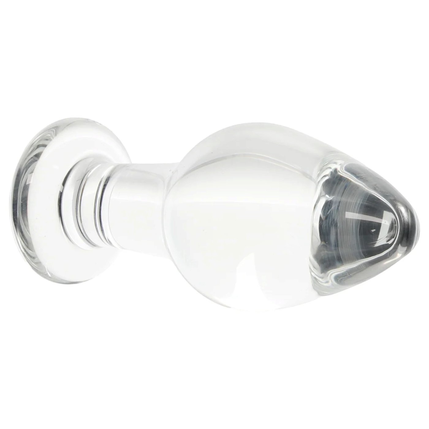 Clarity Utopian Bud Glass Butt Plug 4 Inch