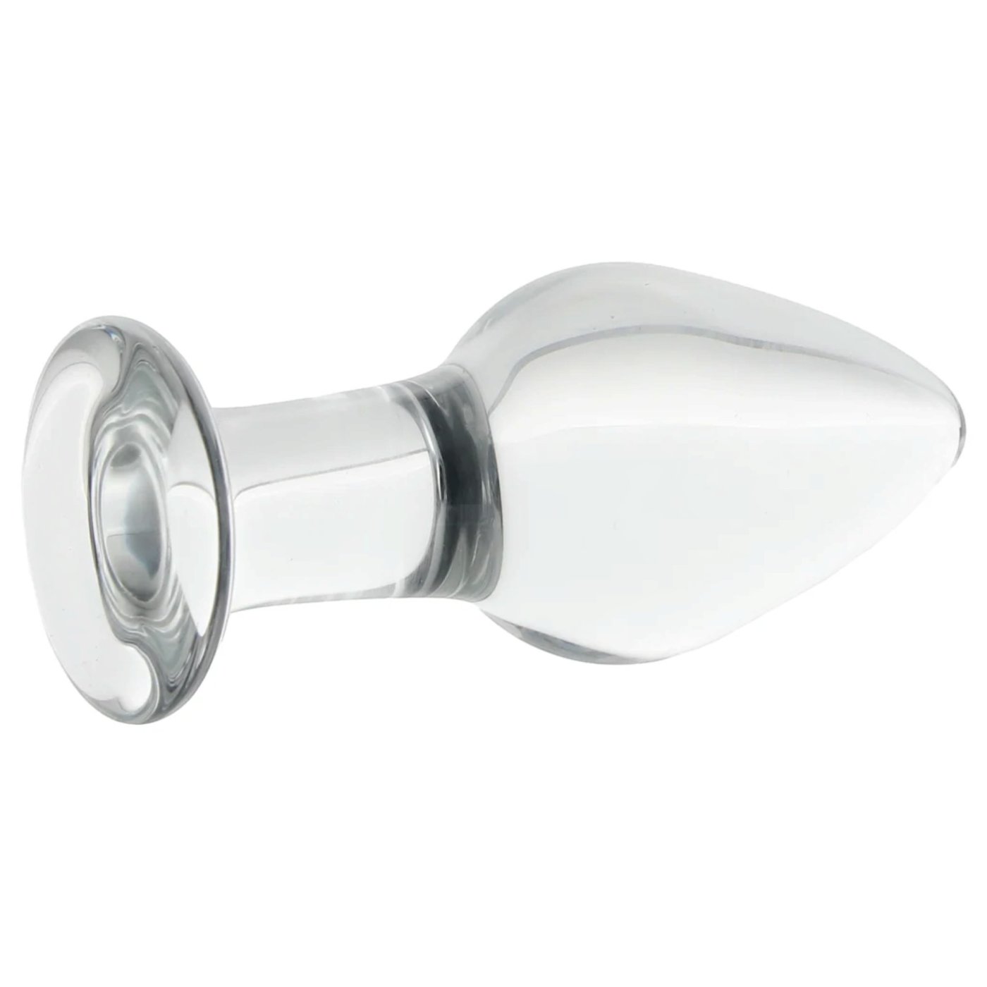 Clarity Utopian Bud Glass Butt Plug 4 Inch
