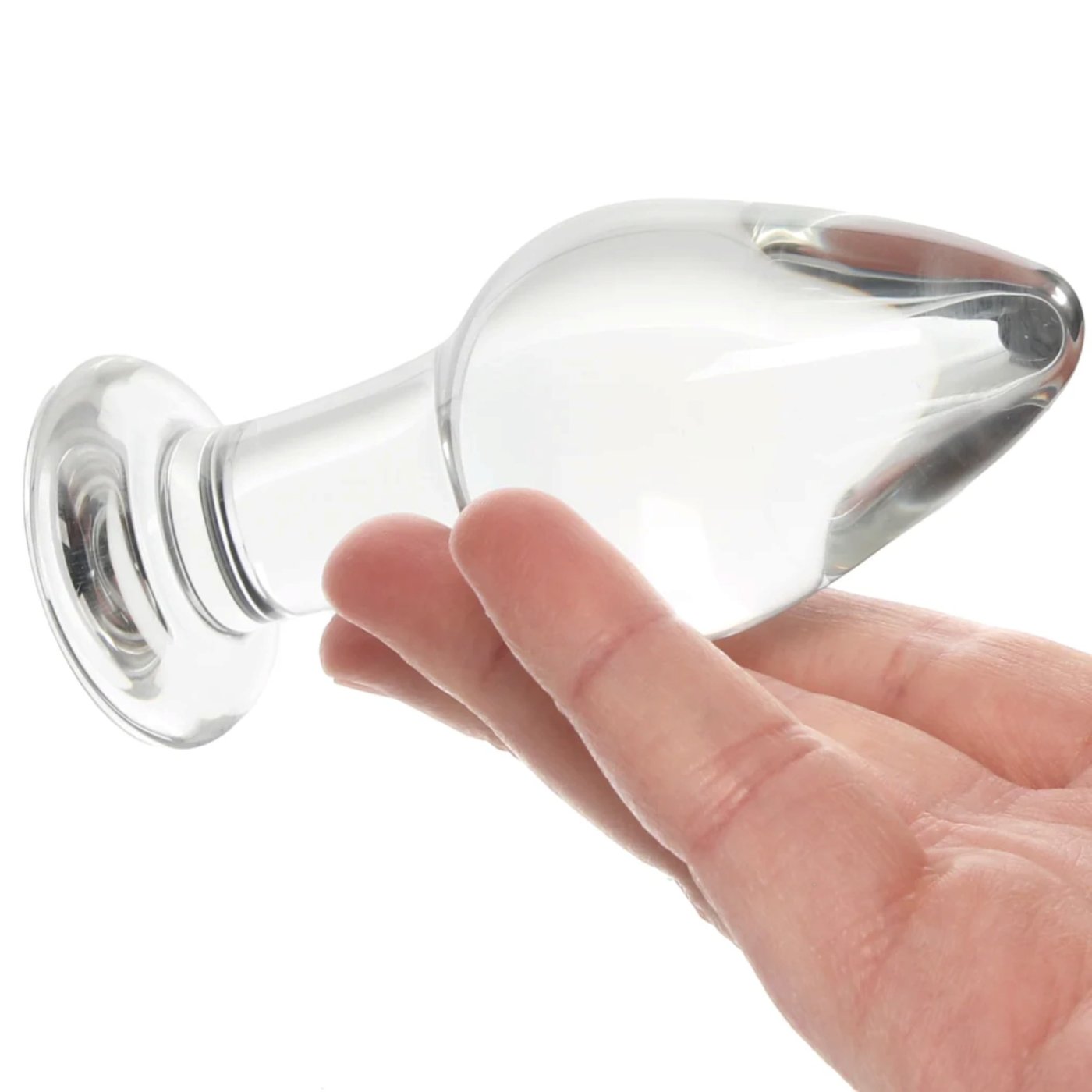 Clarity Utopian Bud Glass Butt Plug 4 Inch