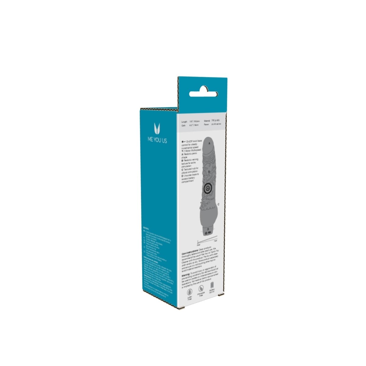 Me You Us Bully Boy Realistic Vibrator 7 Inch