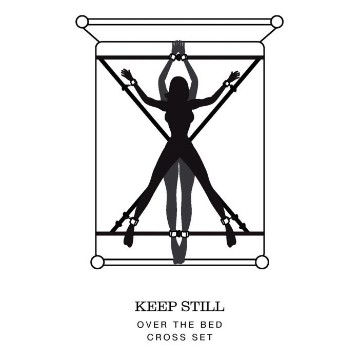 Fifty Shades of Grey Keep Still Over the Bed Cross Restraint Silver