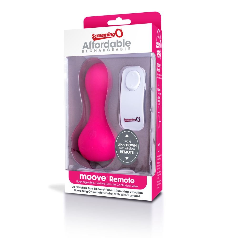 Screaming O Moove Remote Controlled Rechargeable Vibrator Pink
