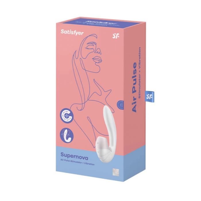 Satisfyer Supernova Air Pulse Clitoral G-spot Vibrator White