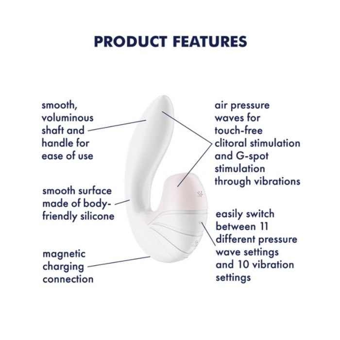 Satisfyer Supernova Air Pulse Clitoral G-spot Vibrator White