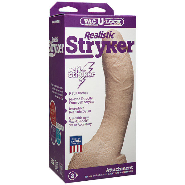 Vac-U-Lock Jeff Stryker Realistic Dildo with Balls 9.5 Inch