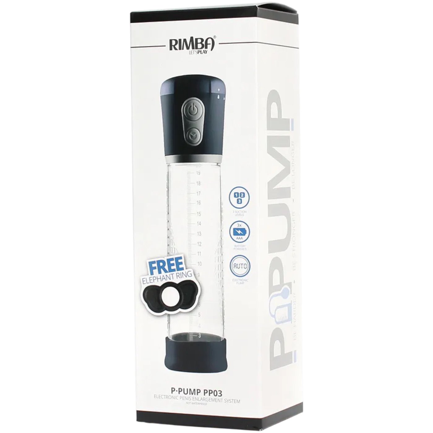 Rimba P-Pump PP03 Automatic Vacuum Penis Pump Clear