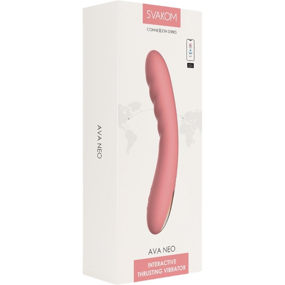 Svakom Ava Neo Interactive App Controlled Thrusting Vibrator Pink