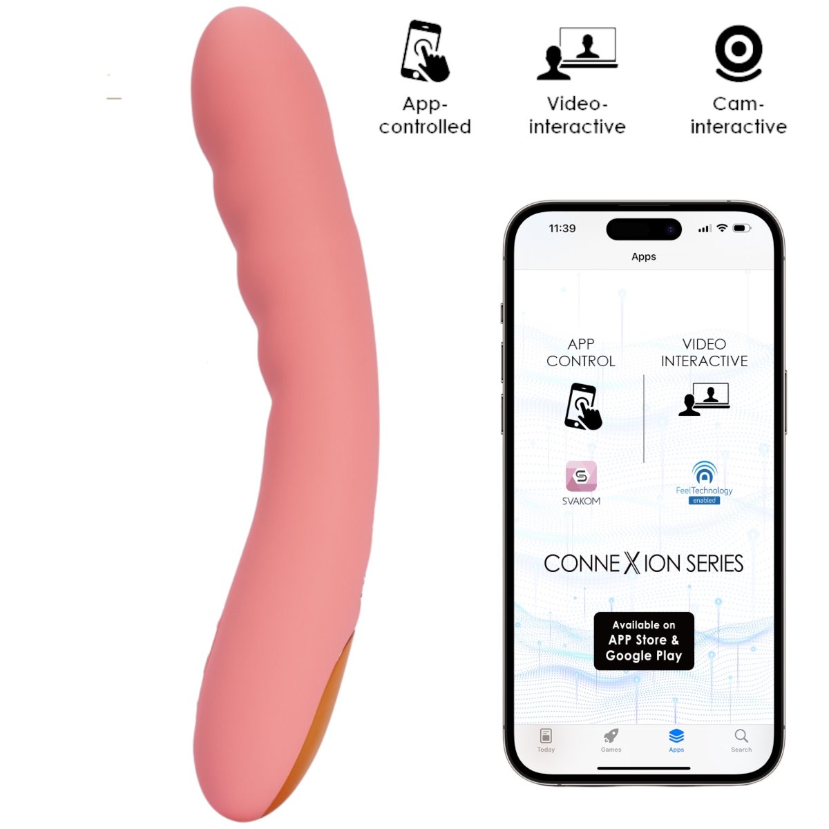 Svakom Ava Neo Interactive App Controlled Thrusting Vibrator Pink