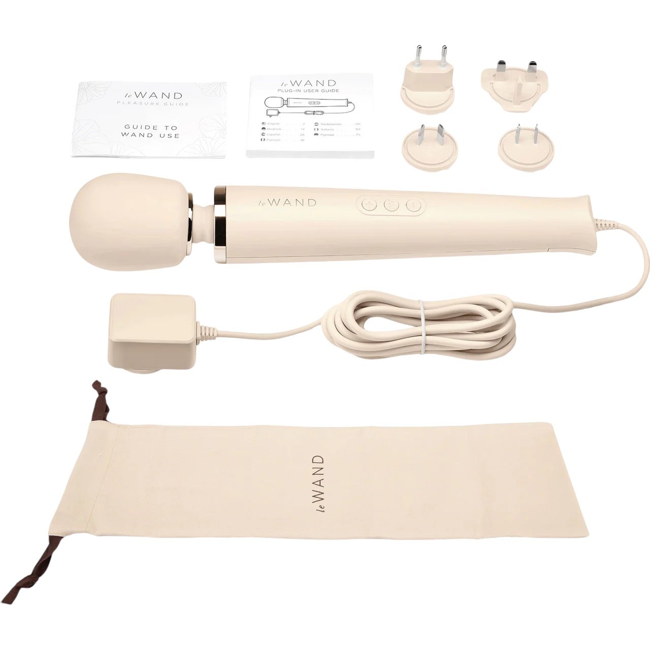 Le Wand Plug-In Massage Wand Vibrator Cream