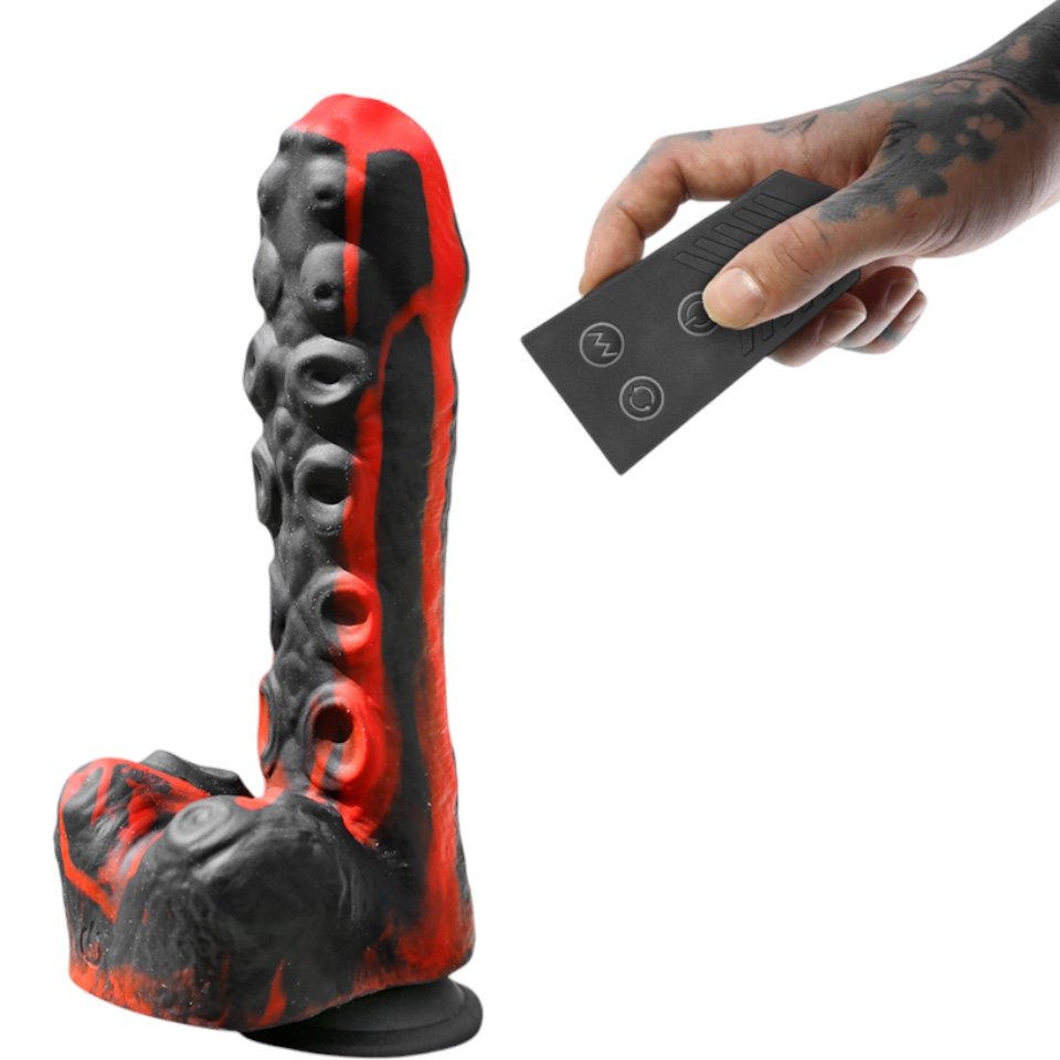Fort Troff Tendril Thruster Dildo Mini Sex Machine Red 8.5 Inch