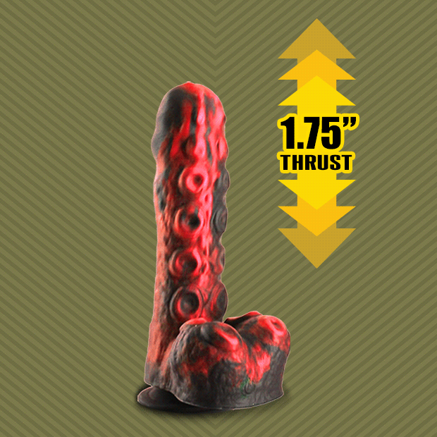 Fort Troff Tendril Thruster Dildo Mini Sex Machine Red 8.5 Inch