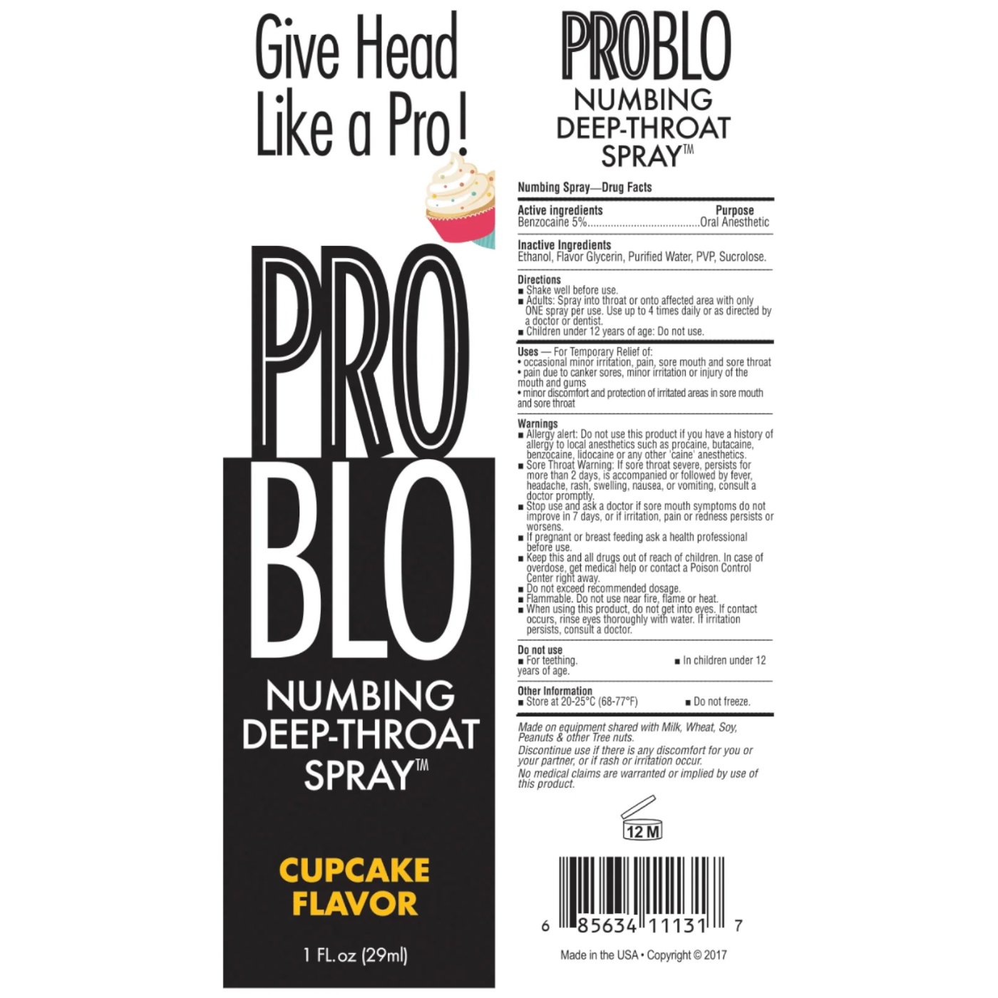 Pro Blo Numbing Deep Throat Spray 29ml