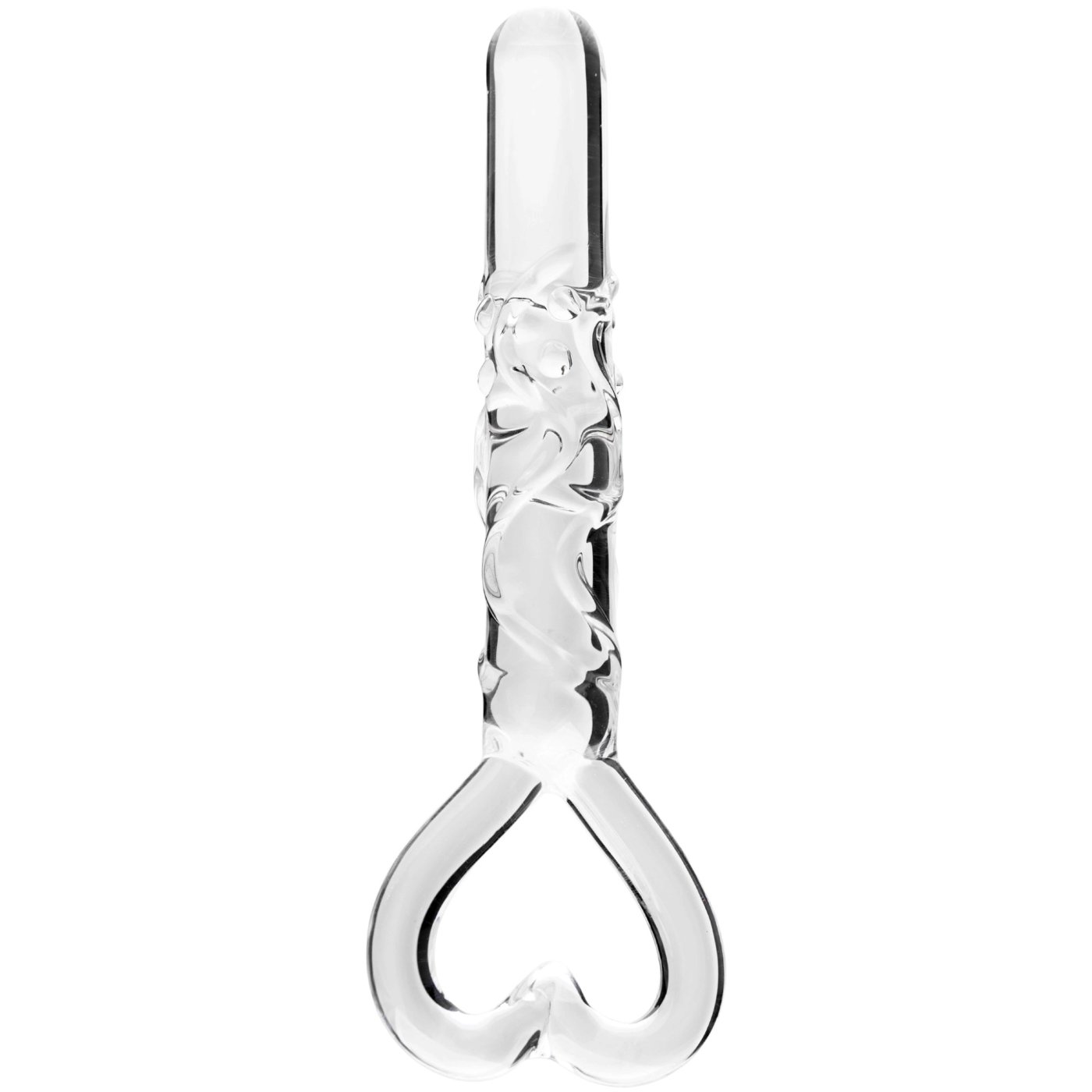 Clarity Hera's Caress Glass Dildo with Heart Handle