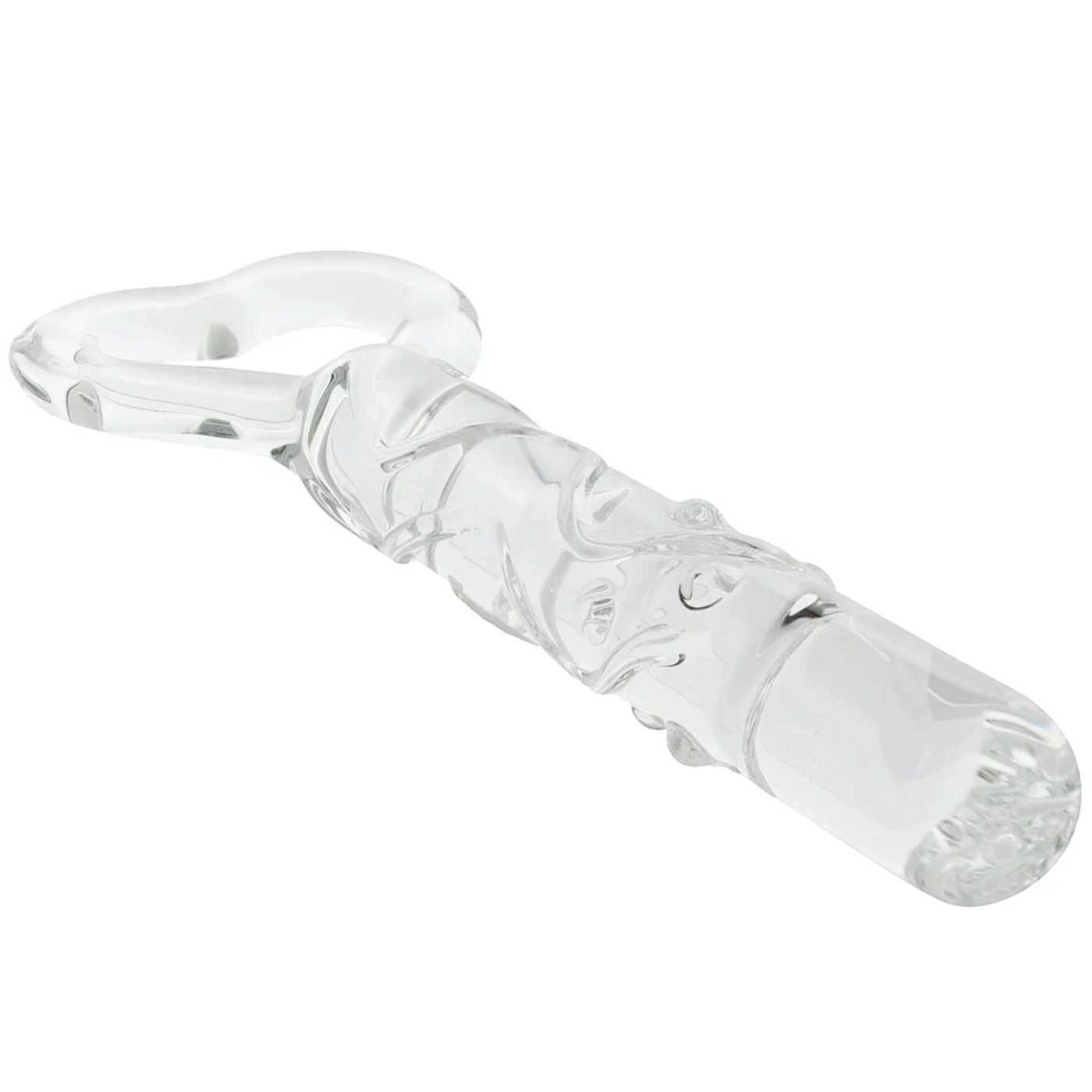 Clarity Hera's Caress Glass Dildo with Heart Handle