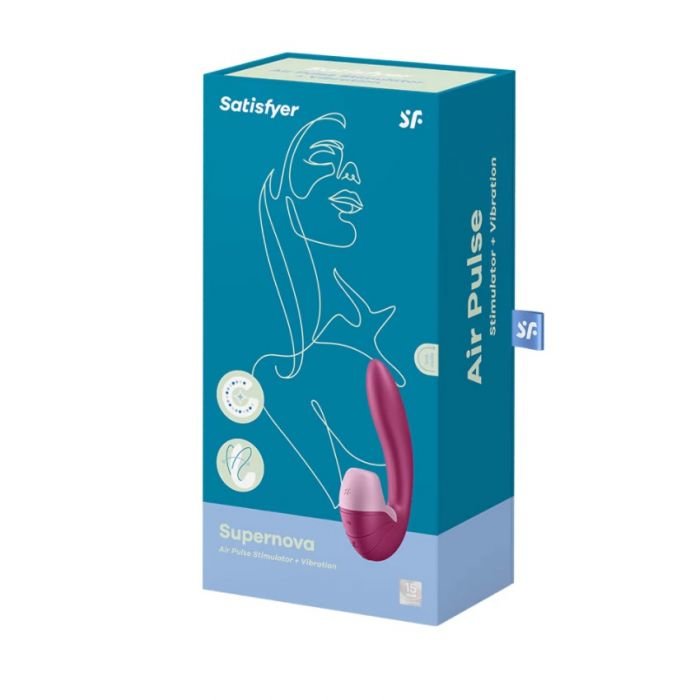 Satisfyer Supernova Air Pulse Clitoral G-Spot Vibrator Berry