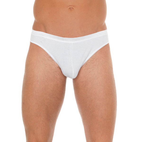 Rimba Mens White Cotton G-String