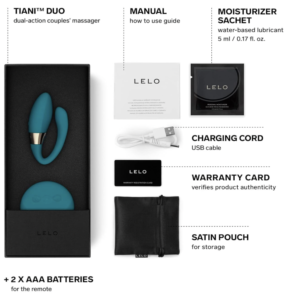 Lelo Tiani Duo Dual-Action Remote Controlled Couple’s Massager Blue