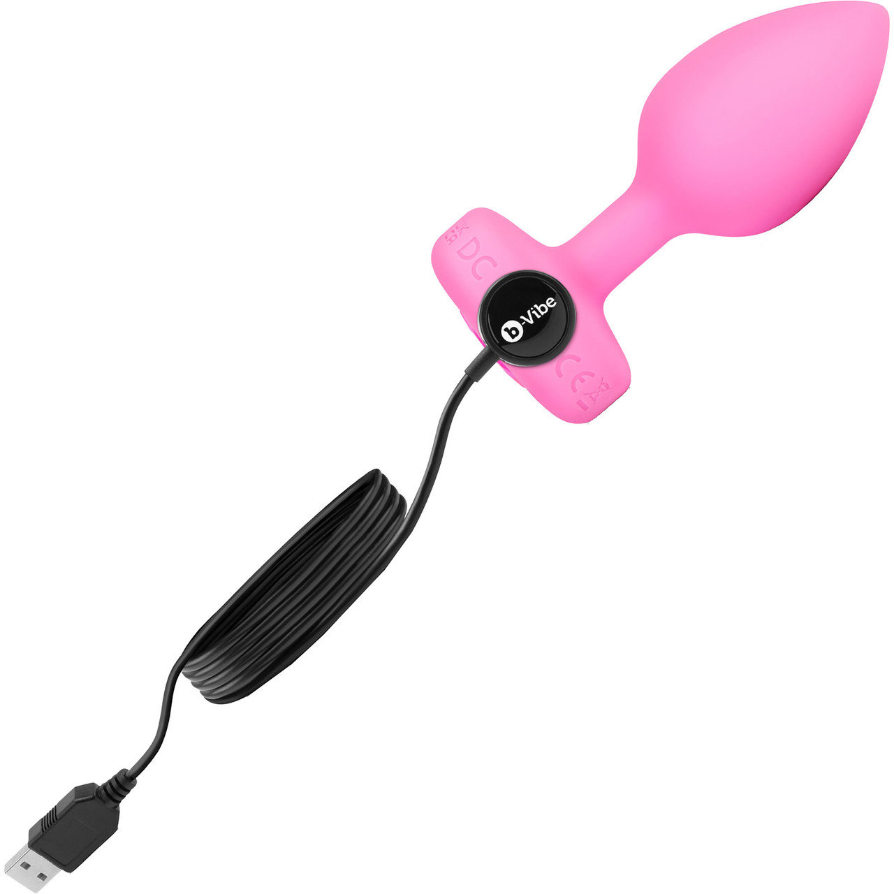 b-Vibe Vibrating Heart Remote Control Rechargeable Jewelled Butt Plug S/M