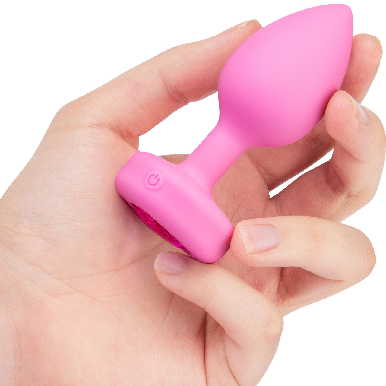 b-Vibe Vibrating Heart Remote Control Rechargeable Jewelled Butt Plug S/M