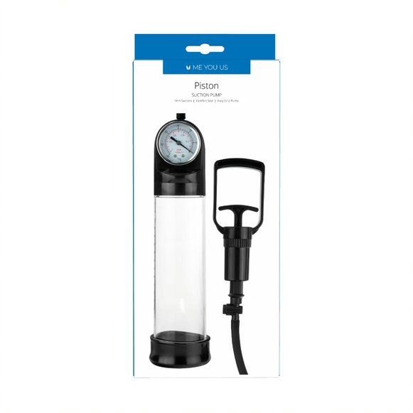 Me You Us Piston Enlargement Pleasure Pump Clear/Black