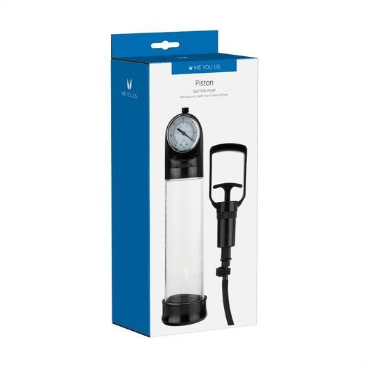 Me You Us Piston Enlargement Pleasure Pump Clear/Black