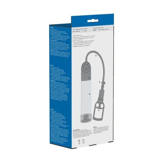 Me You Us Piston Enlargement Pleasure Pump Clear/Black