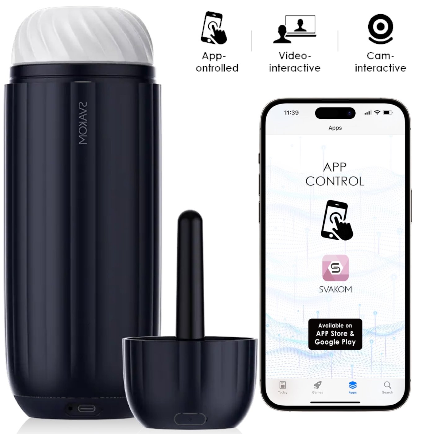 Svakom Sam Neo 2 Pro Interactive Heating, Sucking &amp; Vibrating Masturbator