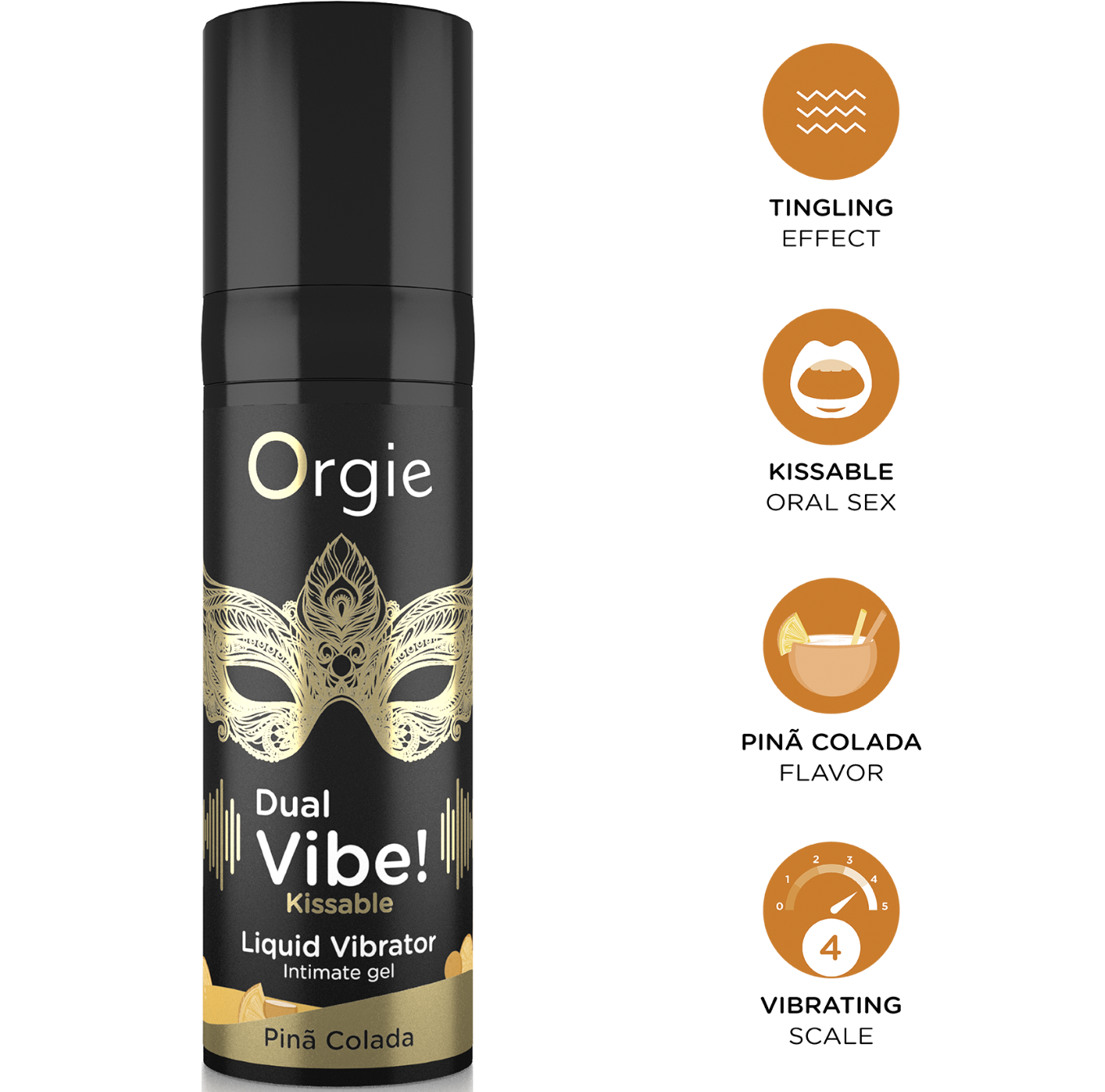 Orgie Dual Vibe Pinã Colada Liquid Vibrator 15ml