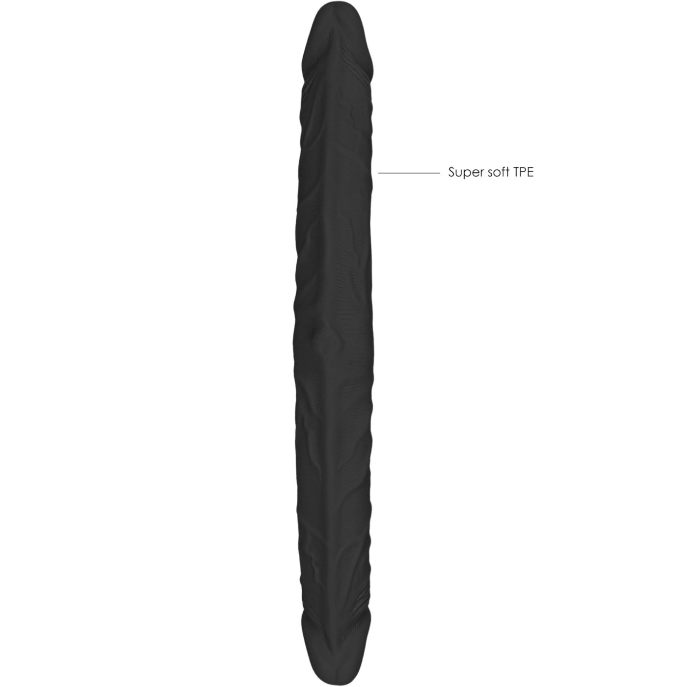 RealRock Realistic Double-Ended Dildo Black 14 Inch