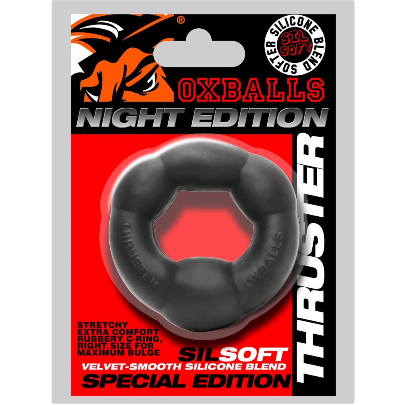 Oxballs Thruster Comfort Bulge Lifter Cock Ring Night Edition
