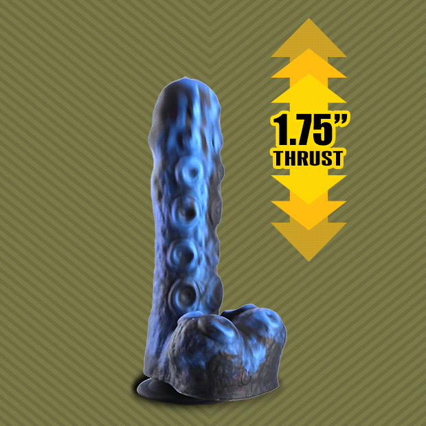 Fort Troff Tendril Thruster Dildo Mini Sex Machine Blue 8.5 Inch