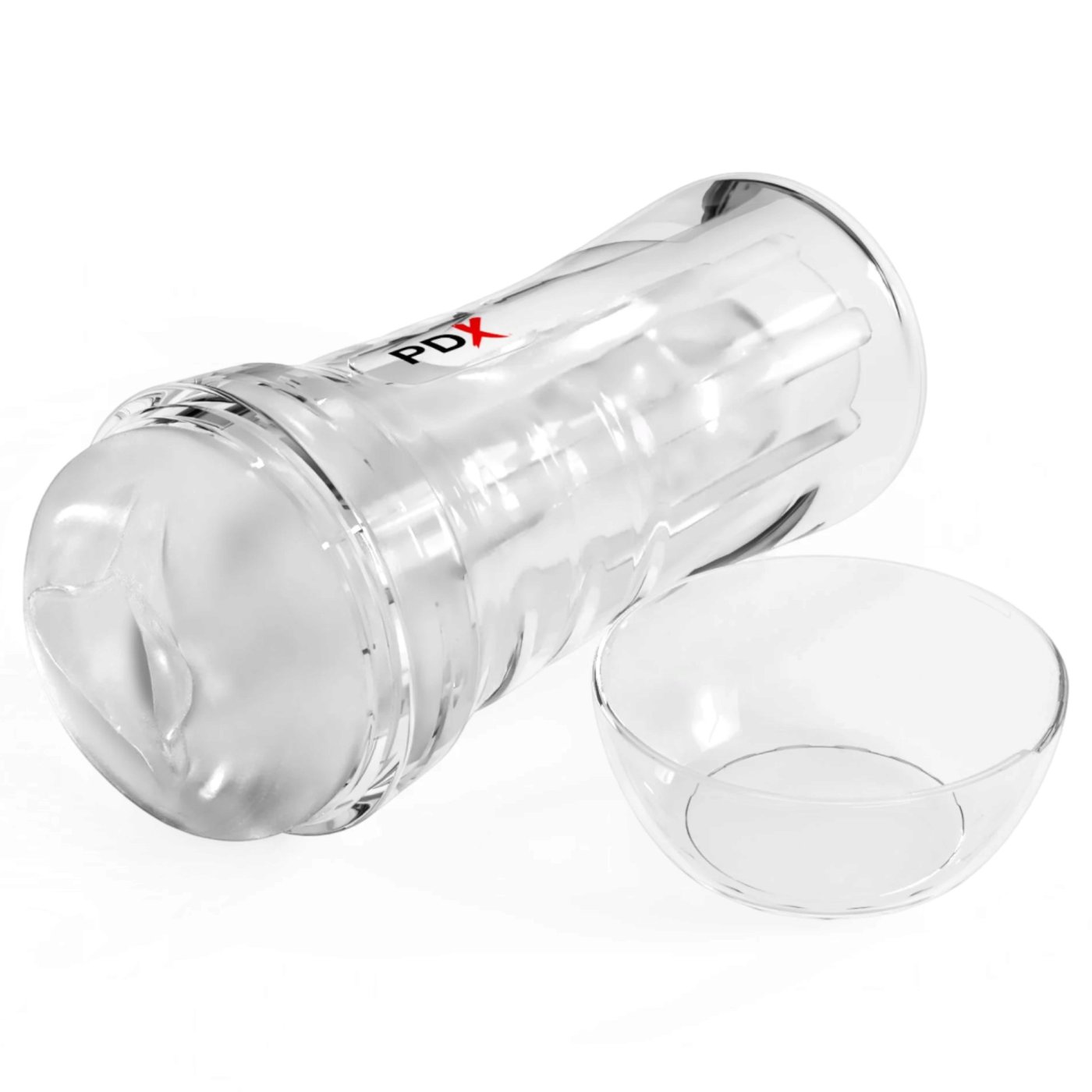 PDX Extreme Wet Pussies Super Luscious Lips Self-Lubricating Male Masturbator Clear