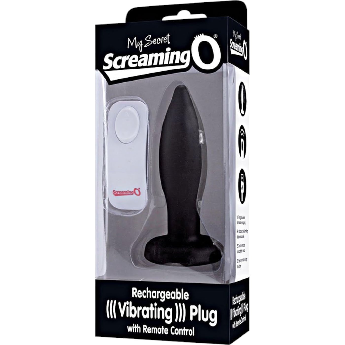 Screaming O My Secret Rechargeable Remote Control Vibrating Plug Black