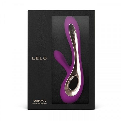 LELO Soraya 2 Rechargeable G-Spot and Clitoral Rabbit Vibrator Deep Rose