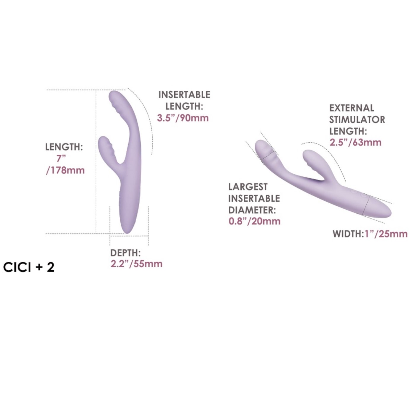 Svakom Cici+ 2 App-Controlled Warming Rabbit Vibrator