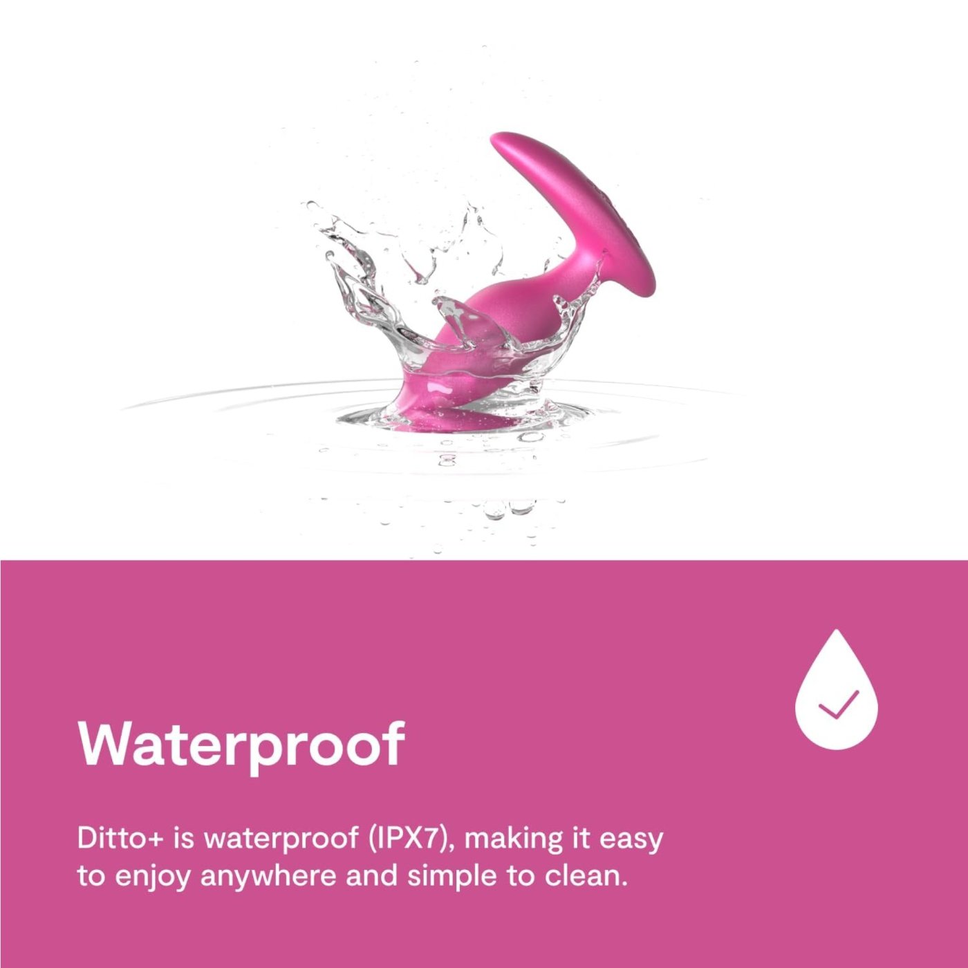 We-Vibe Ditto+ Rechargeable Remote & App-Controlled Vibrating Butt Plug