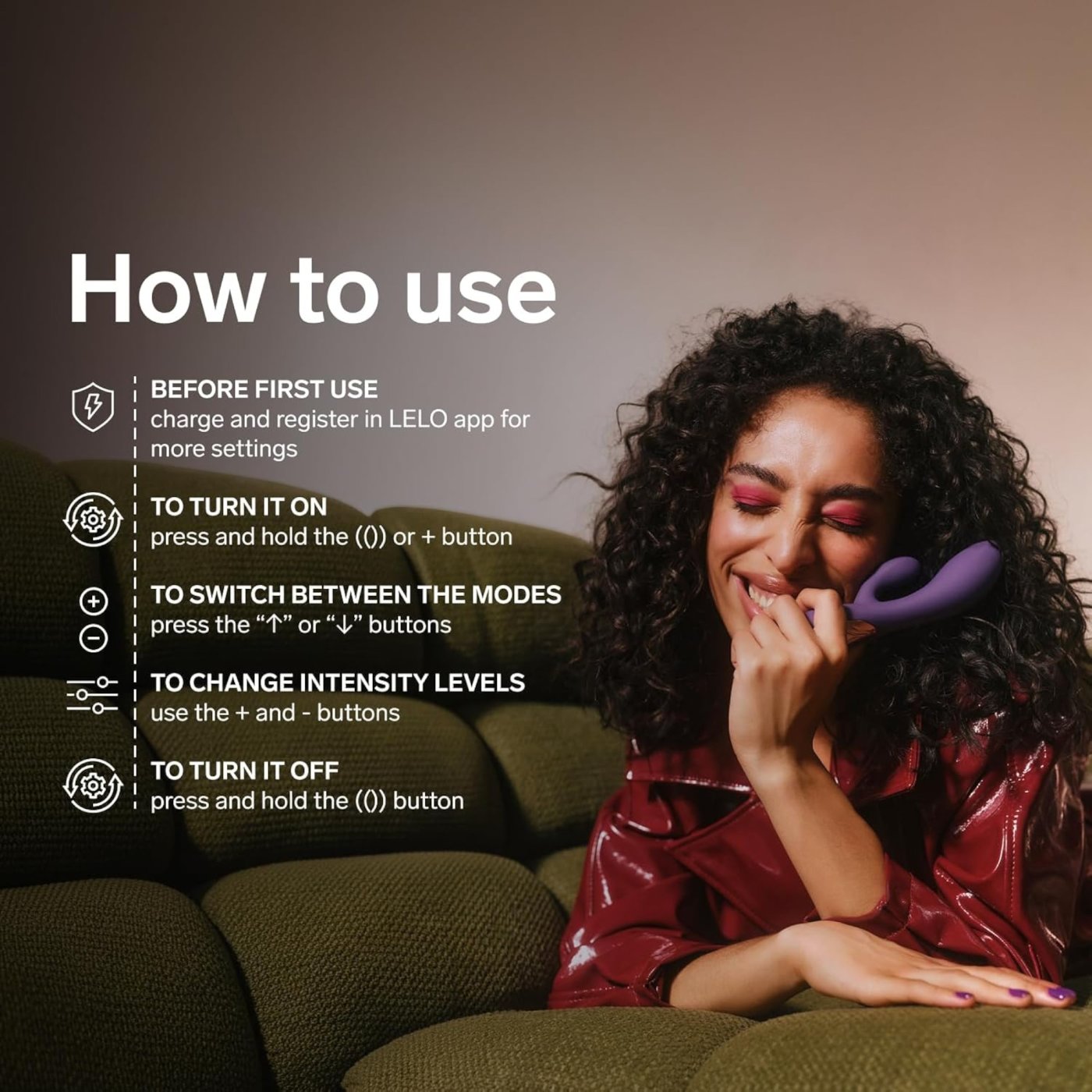 LELO Ina Thrust App Controlled Thrusting Rabbit Vibrator