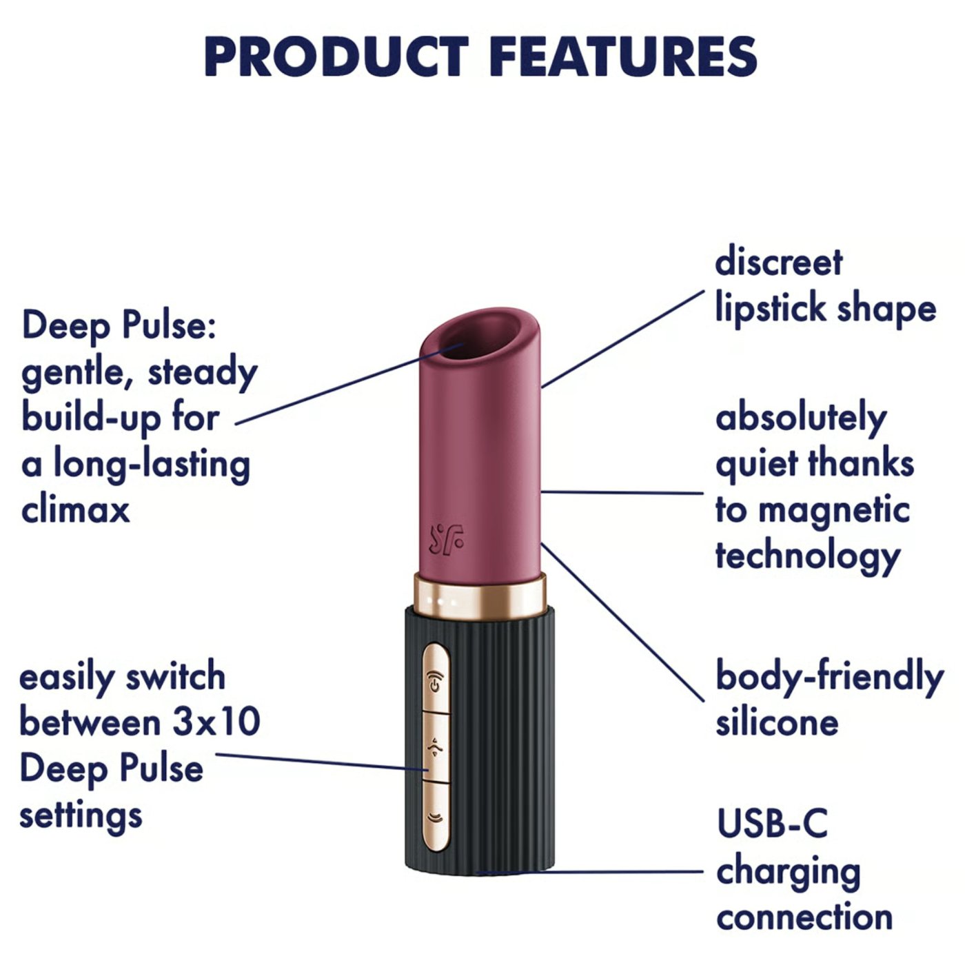 Satisfyer Deep Kiss Deep Pulse Clitoral Suction Vibrator