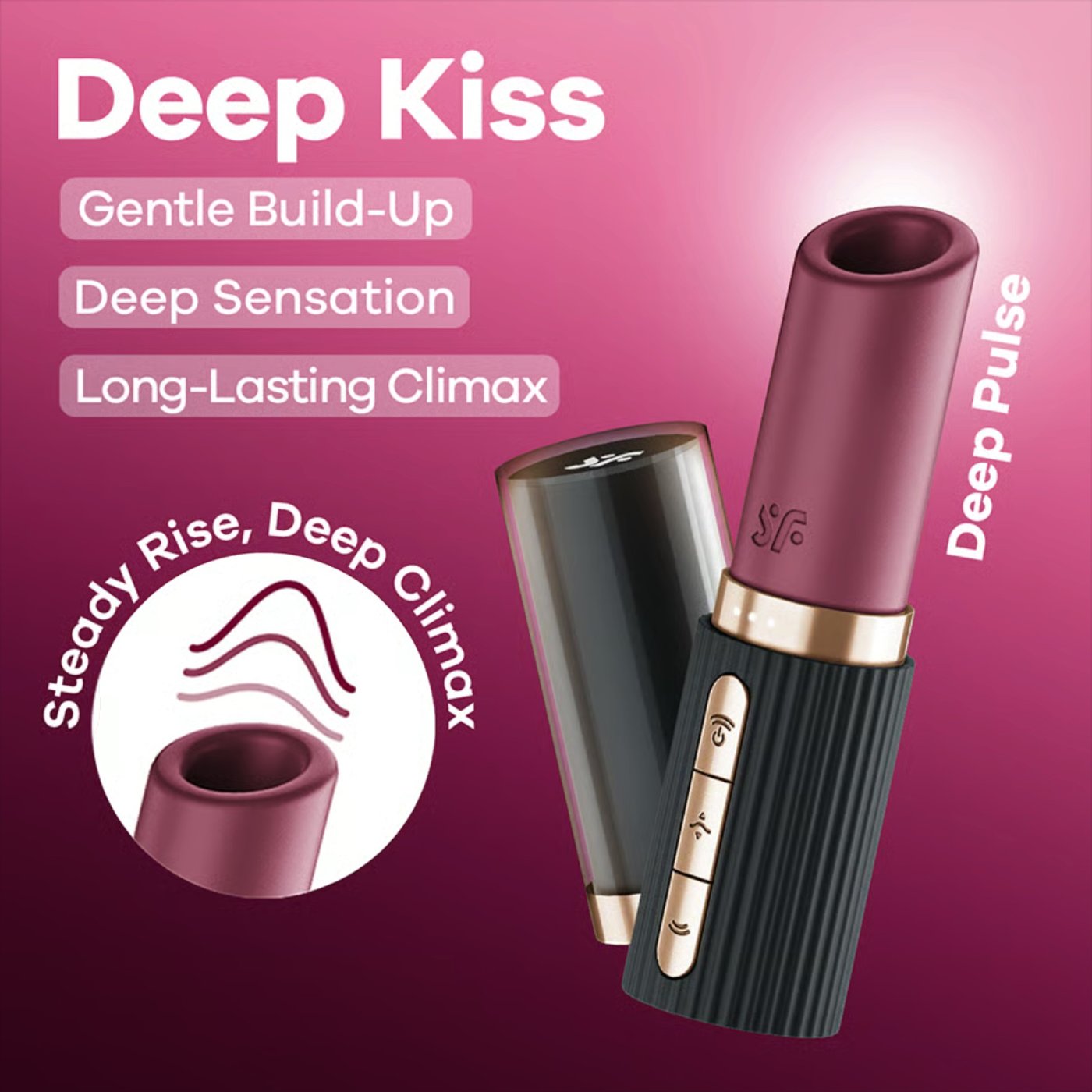 Satisfyer Deep Kiss Deep Pulse Clitoral Suction Vibrator