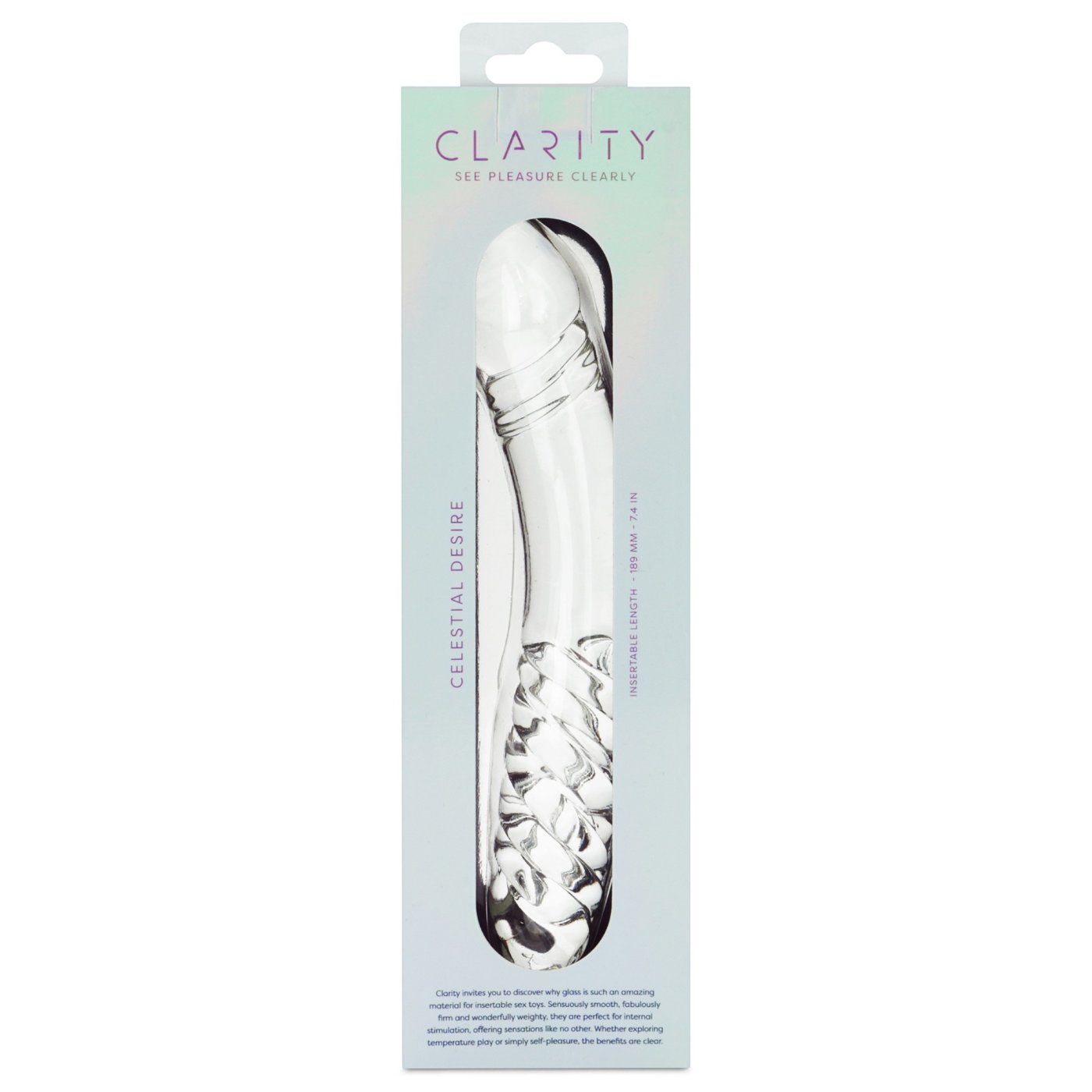 Clarity Celestial Desire Double Ended Glass Dildo 8 Inch