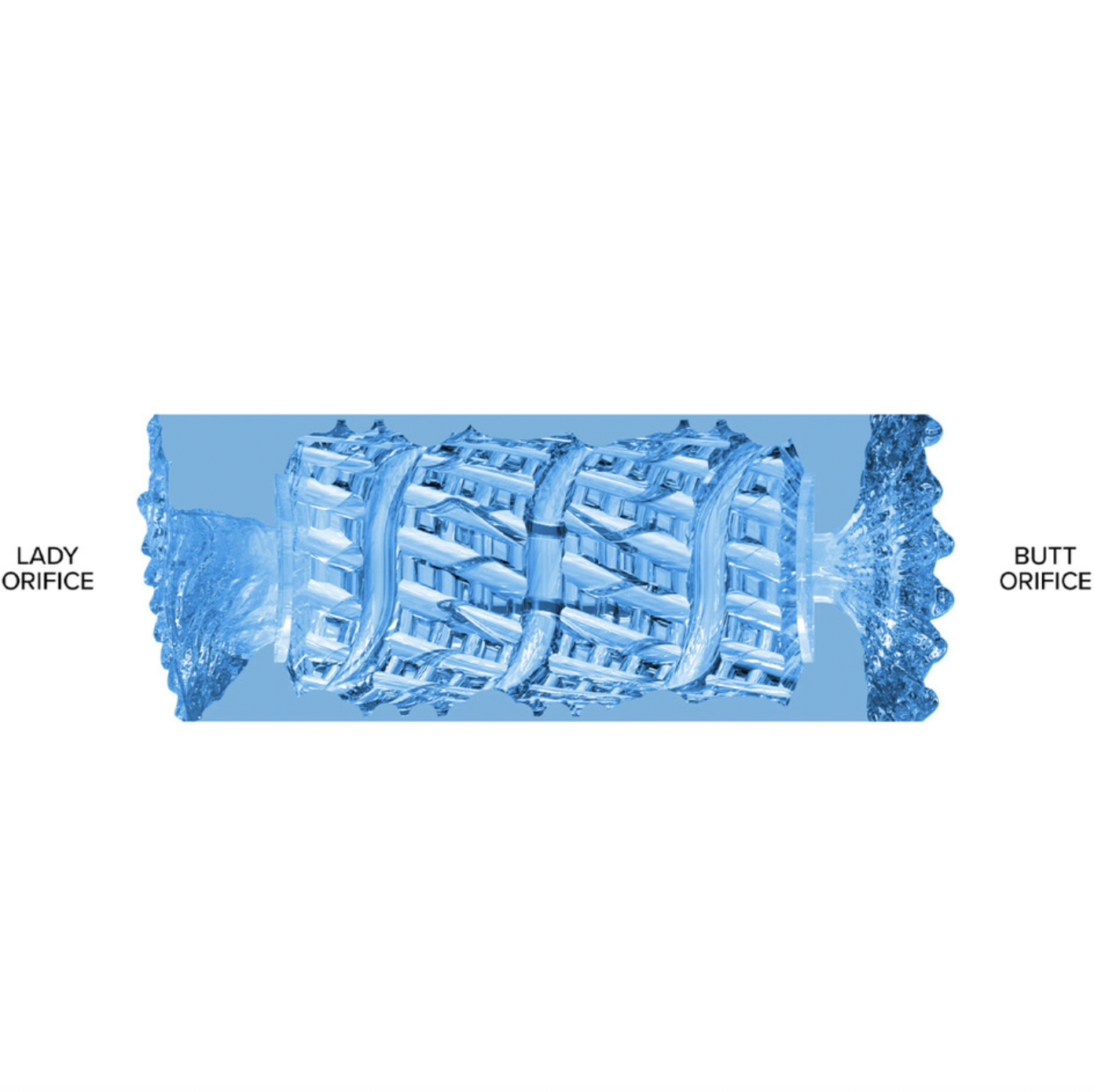 Fleshlight Quickshot Alien Lady and Butt Metallic Blue