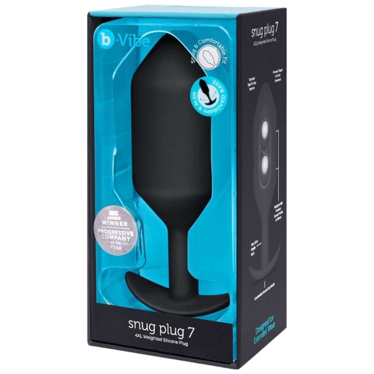b-Vibe Snug Plug 7 XXXXL Weighted Silicone Butt Plug 6.8 Inch