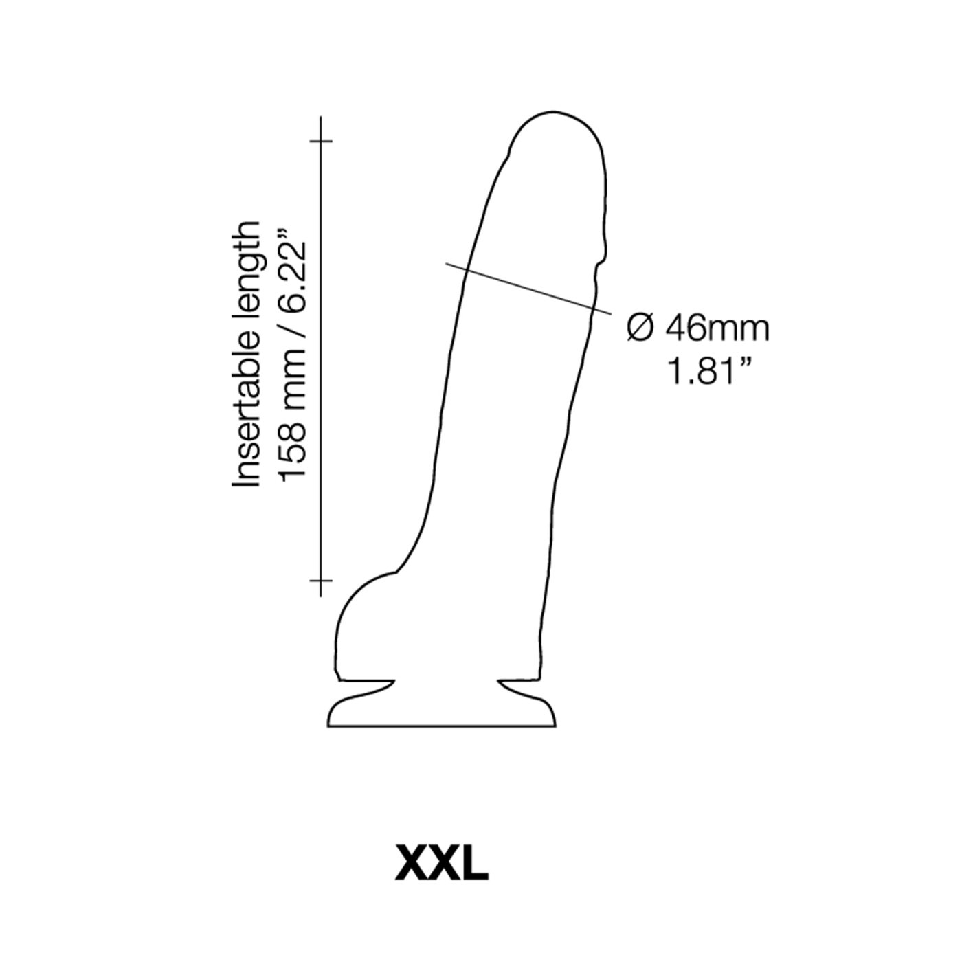 Strap-On-Me Sliding Skin Realistic Dildo Vanilla XXL 6.2 Inch