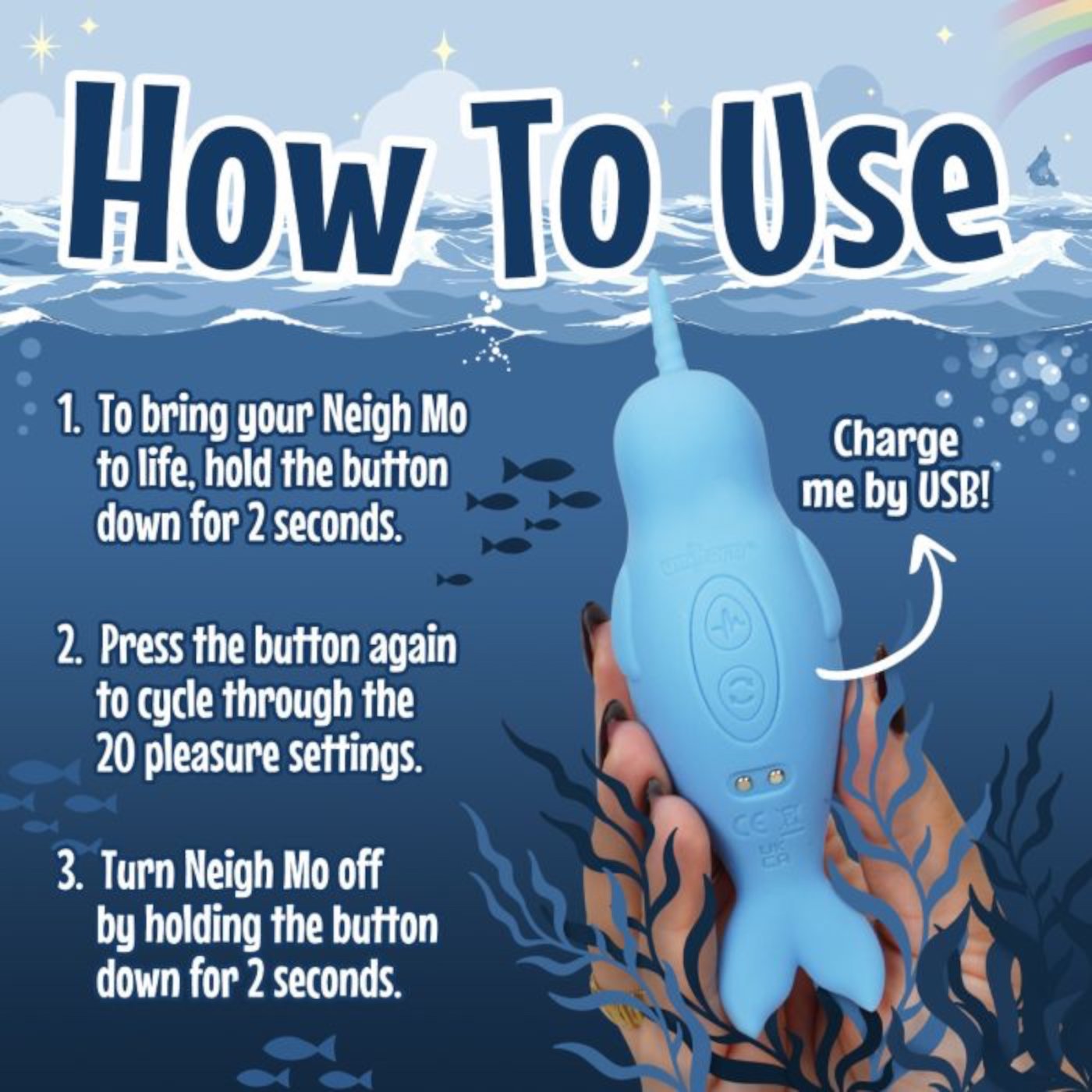 Unihorn of the Sea Neigh Mo The Narwhal Clitoral Vibrator