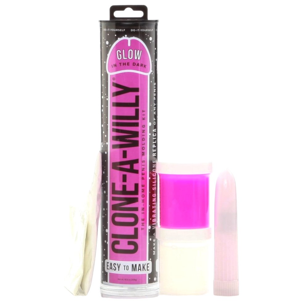 Clone-A-Willy Glow In The Dark Vibrator Moulding Kit Hot Pink