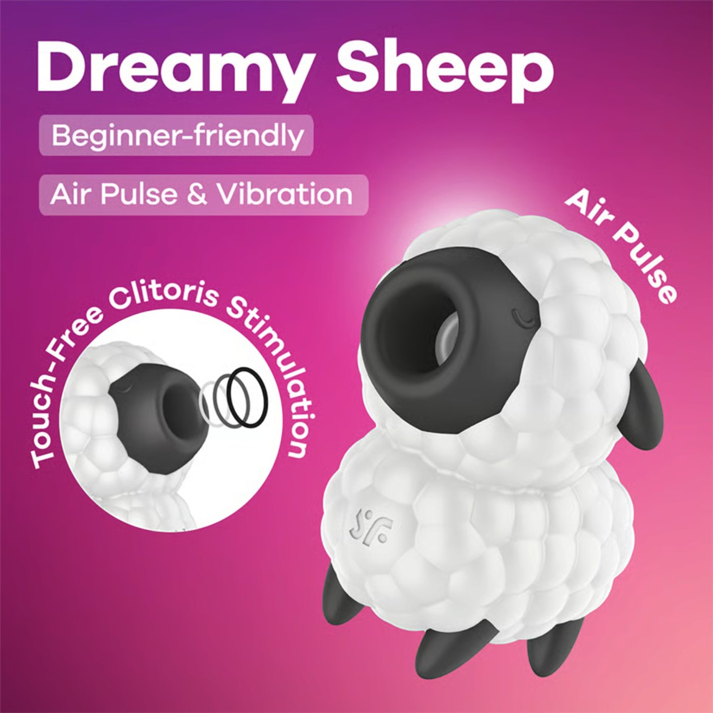 Satisfyer Dreamy Sheep Air Pulse Clitoral Suction Vibrator