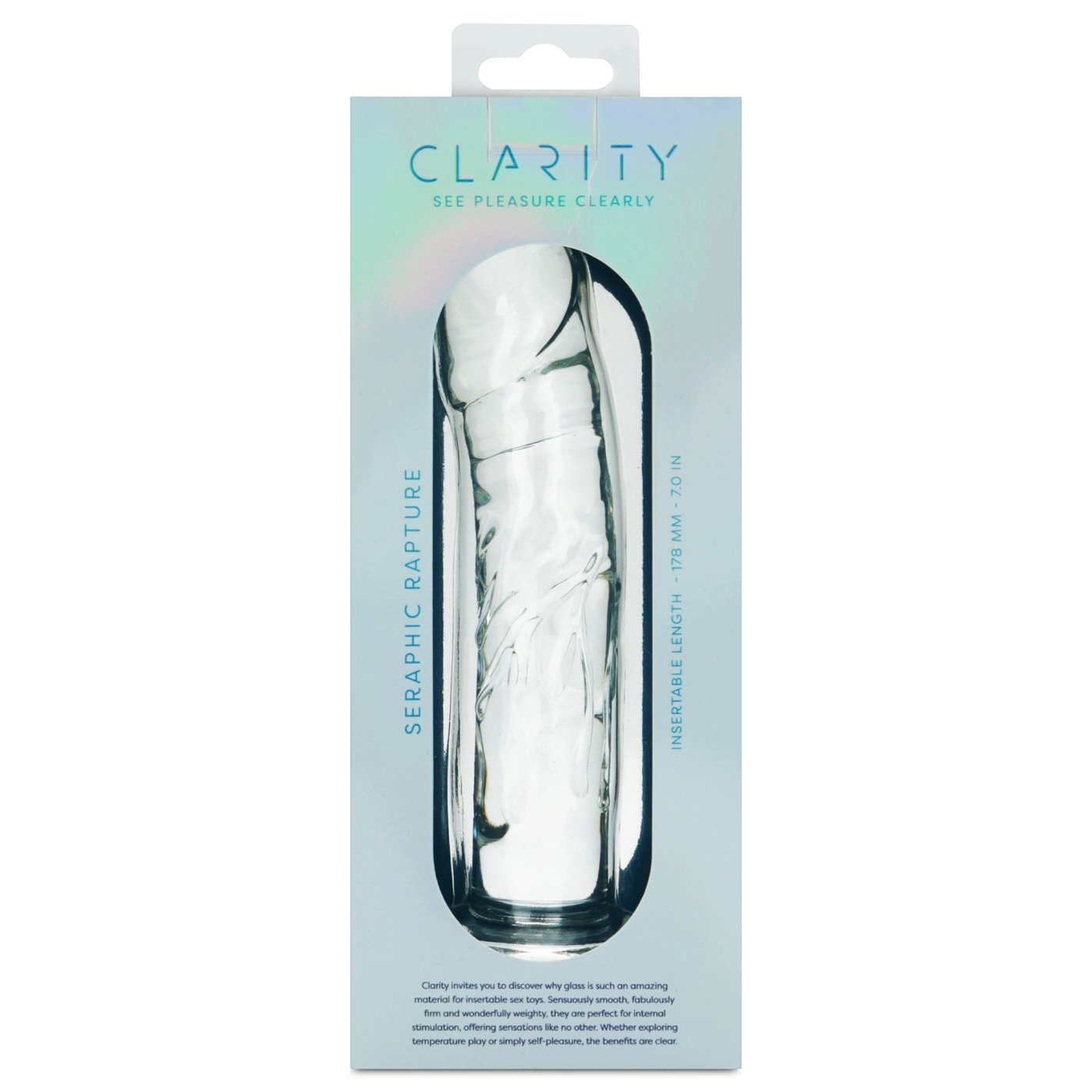 Clarity Seraphic Rapture Realistic Glass Dildo 7.4 Inch