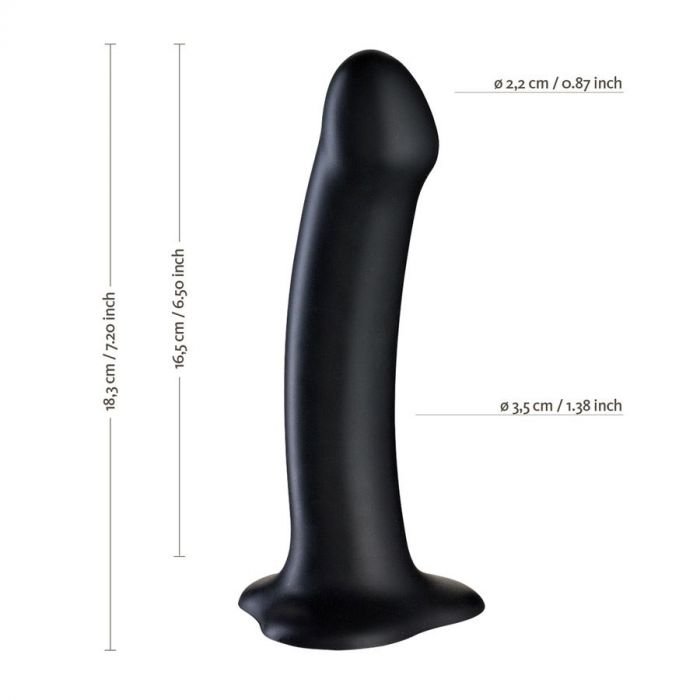 Fun Factory Magnum G Spot Dildo with Suction Cup Black 7 Inch
