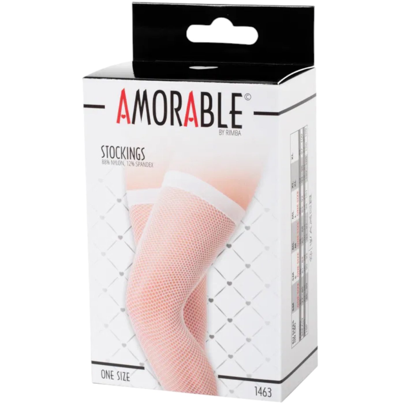 Rimba White Fishnet Hold-Up Stockings
