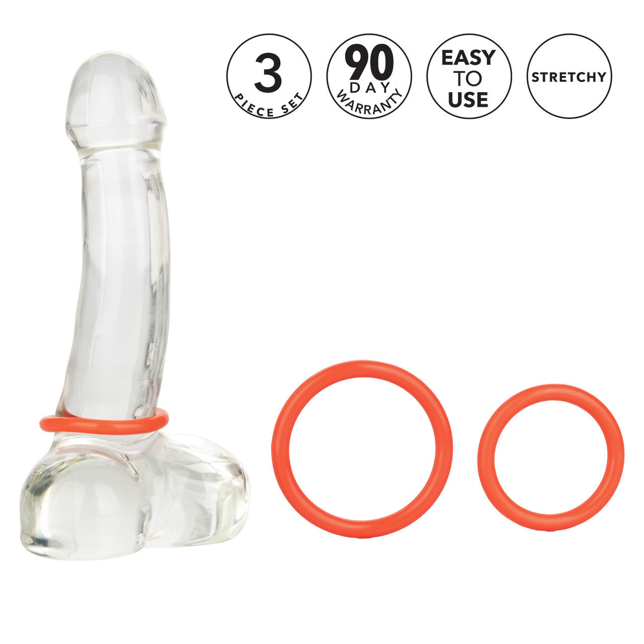 CalExotics Tri-Ring Cock Ring Set (3 Pack)